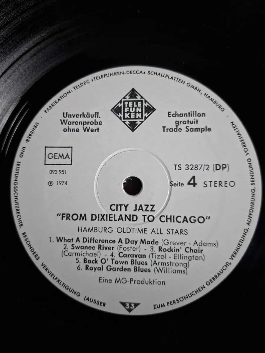 The Hamburg Oldtime Allstars – City Jazz "From Dixieland To Chicago"