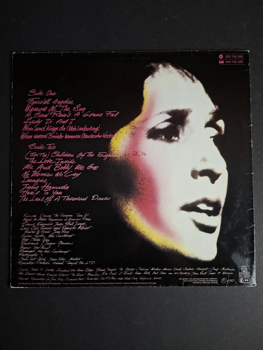 Joan Baez ‎– Live Europe 83 - Children Of The Eighties
