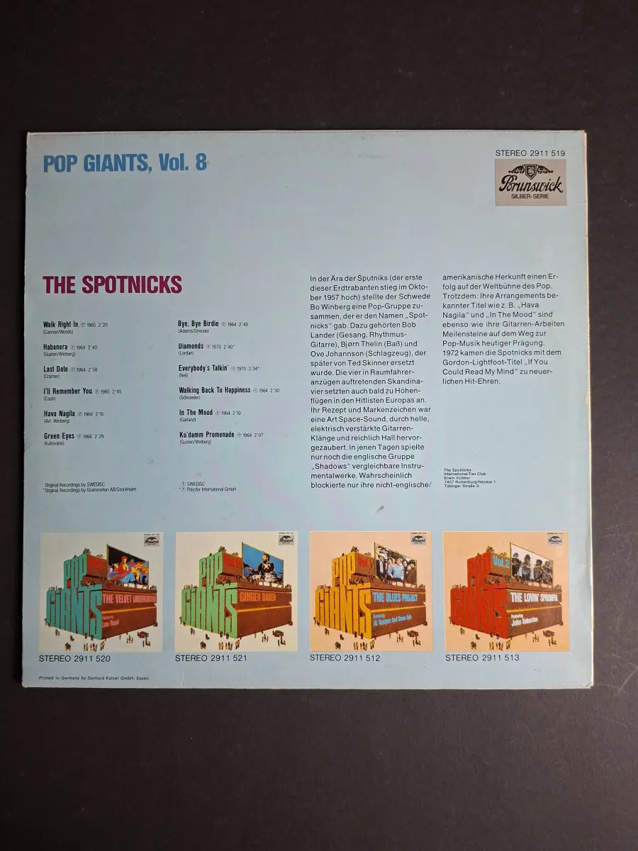 The Spotnicks – Pop Giants, Vol. 8