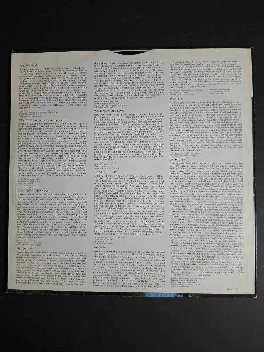 Stan Ridgway – The Big Heat