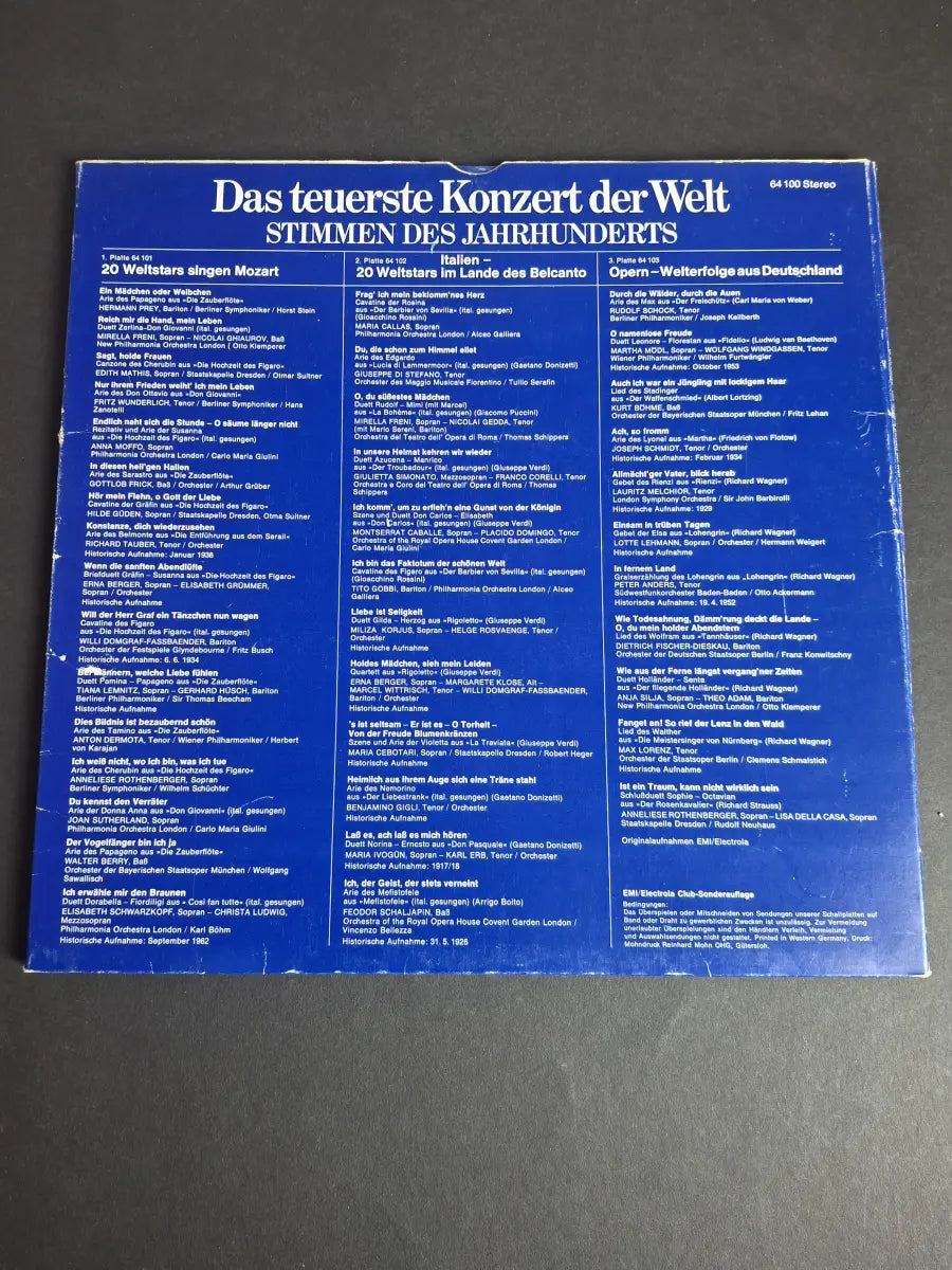 Sample – Das Teuerste Konzert Der Welt (Stimmen Des Jahrhunderts)