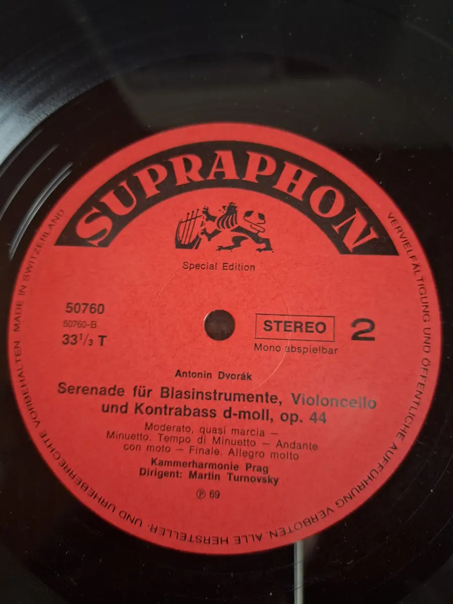 Dvořák, Tschechisches Kammerorchester, Josef Vlach, Kammerharmonie Prag Martin Turnovský – Serenade Für Streichorchester In E-dur , Serenade Für Bläser In D-moll