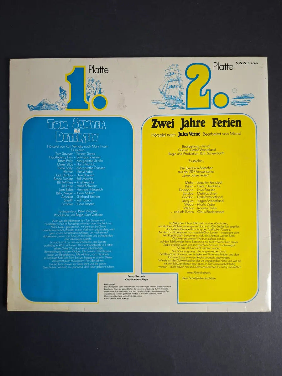 Kurt Vethake, Mark Twain  / Jules Verne , Maral – Tom Sawyer Als Detektiv / Zwei Jahre Ferien