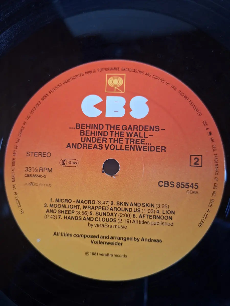 Andreas Vollenweider – ...Behind The Gardens - Behind The Wall - Under The Tree...
