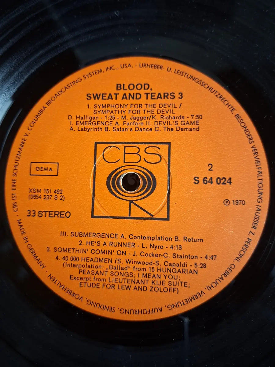 Blood, Sweat And Tears – Blood, Sweat And Tears