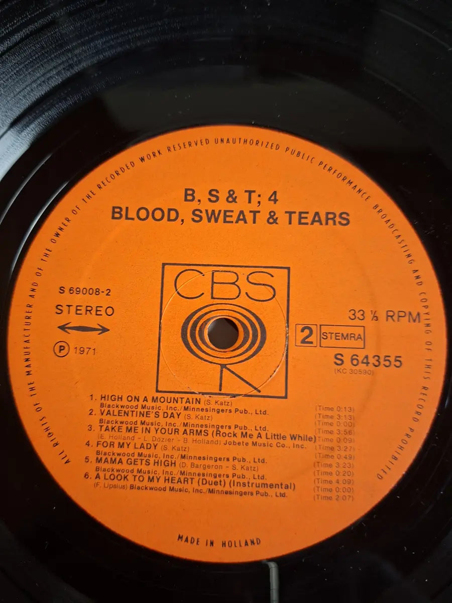 Blood, Sweat & Tears – B, S & T; 4