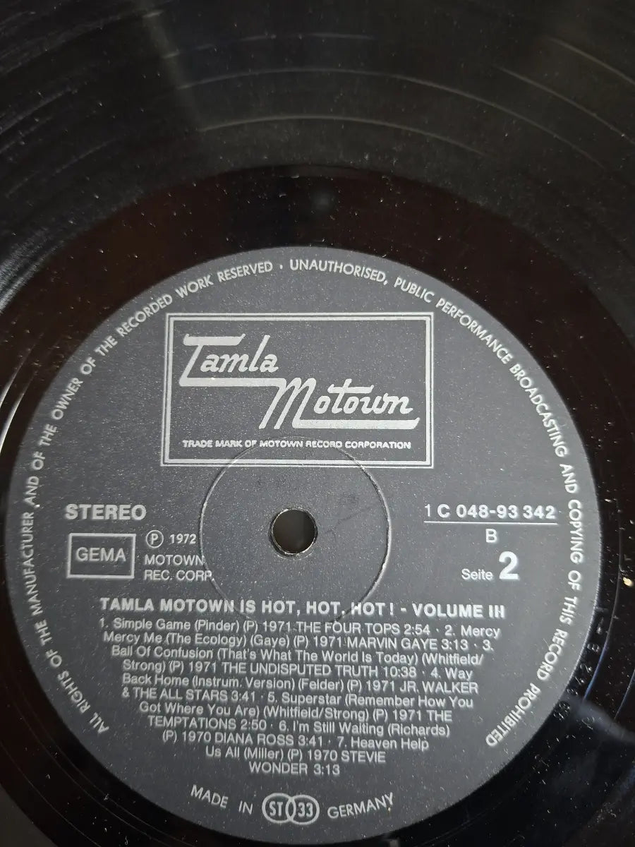 Tamla-Motown Is Hot, Hot, Hot! Volume 3