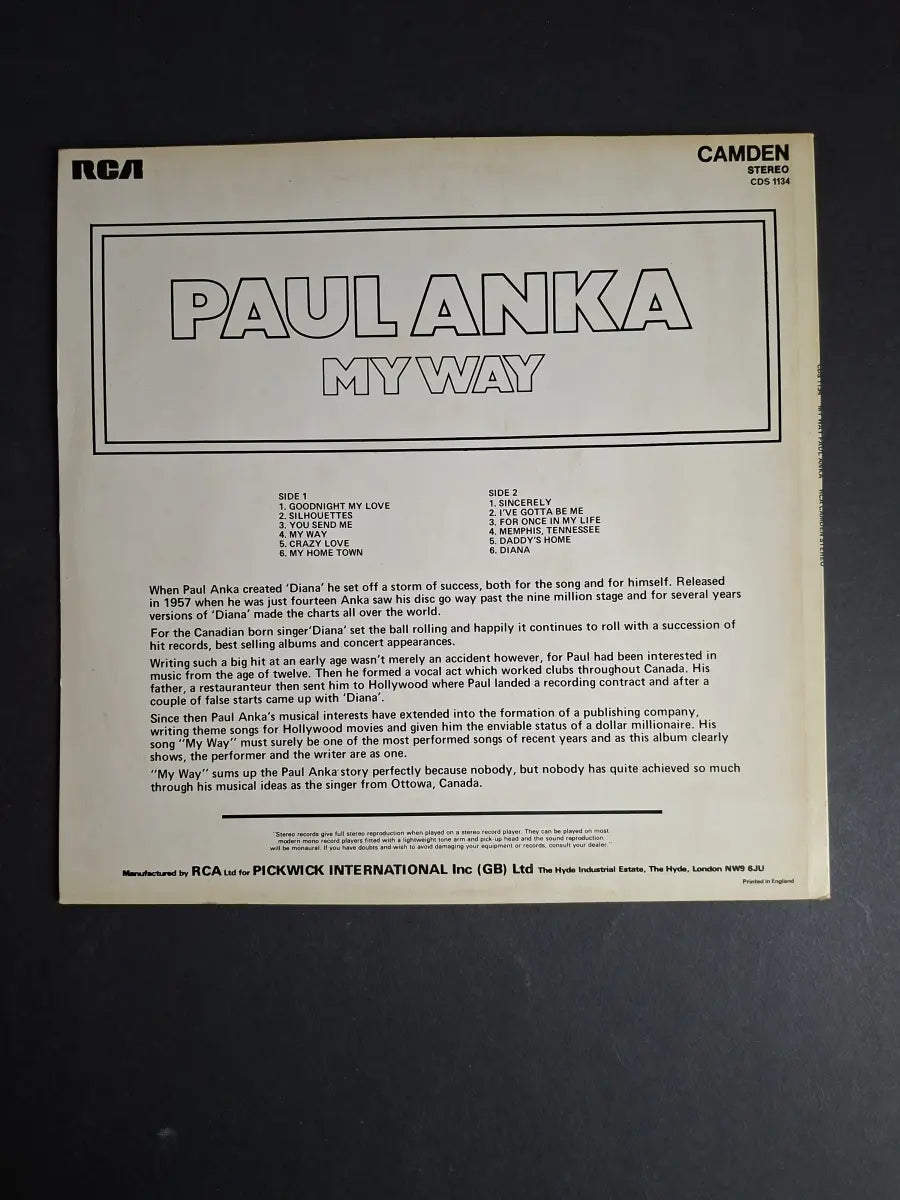 Paul Anka – My Way