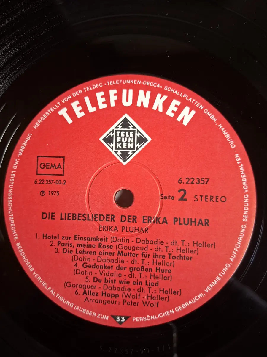 Erika Pluhar – Die Liebeslieder Der Erika Pluhar