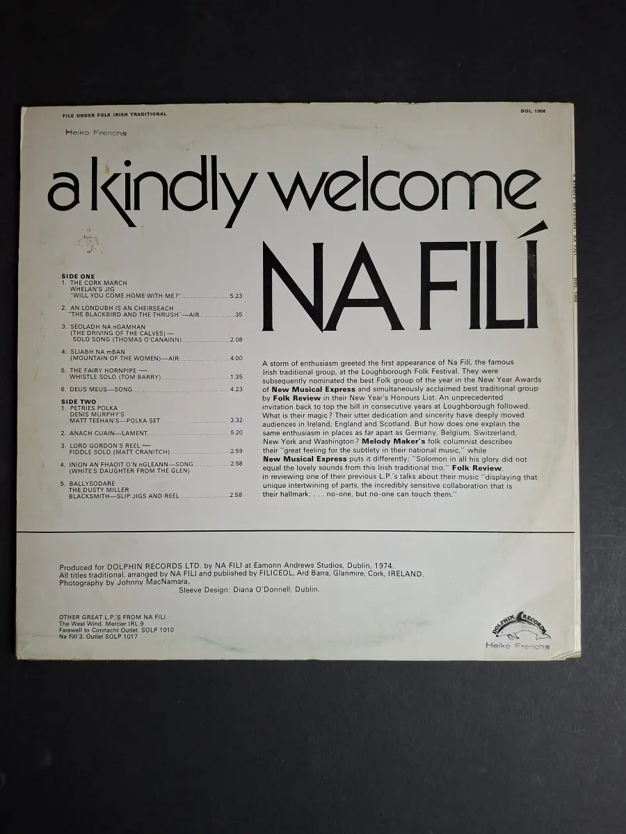 Na Filí – ...A Kindly Welcome