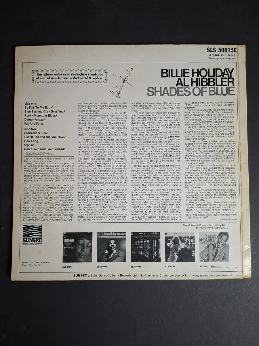 Billie Holiday & Al Hibbler – Shades Of Blue