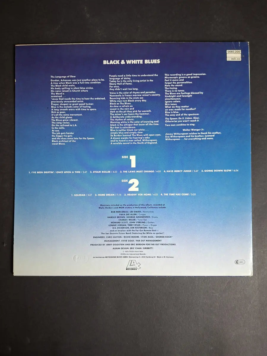 Eric Burdon & Jimmy Witherspoon – Black & White Blues
