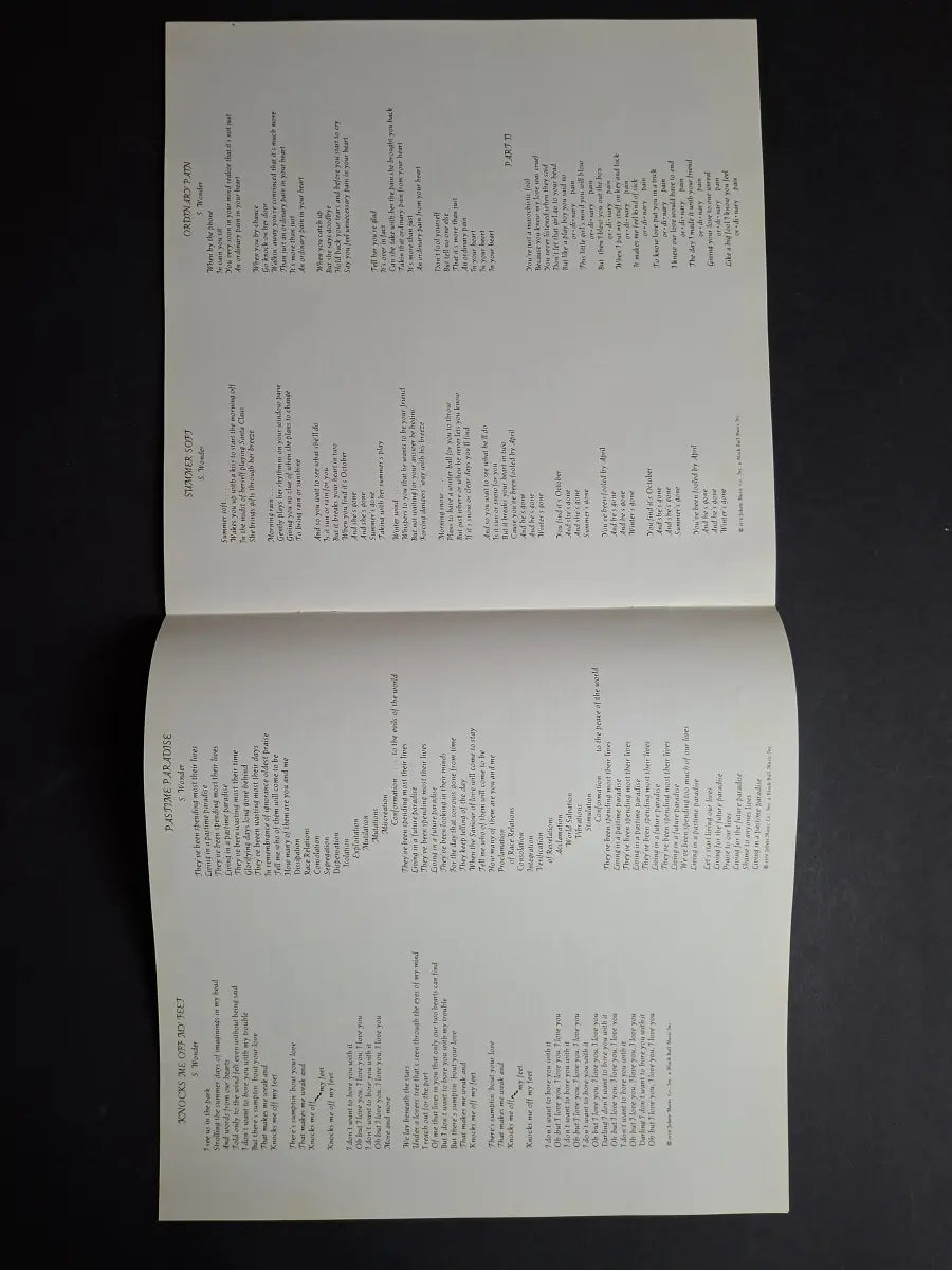 Stevie Wonder – Songs In The Key Of Life