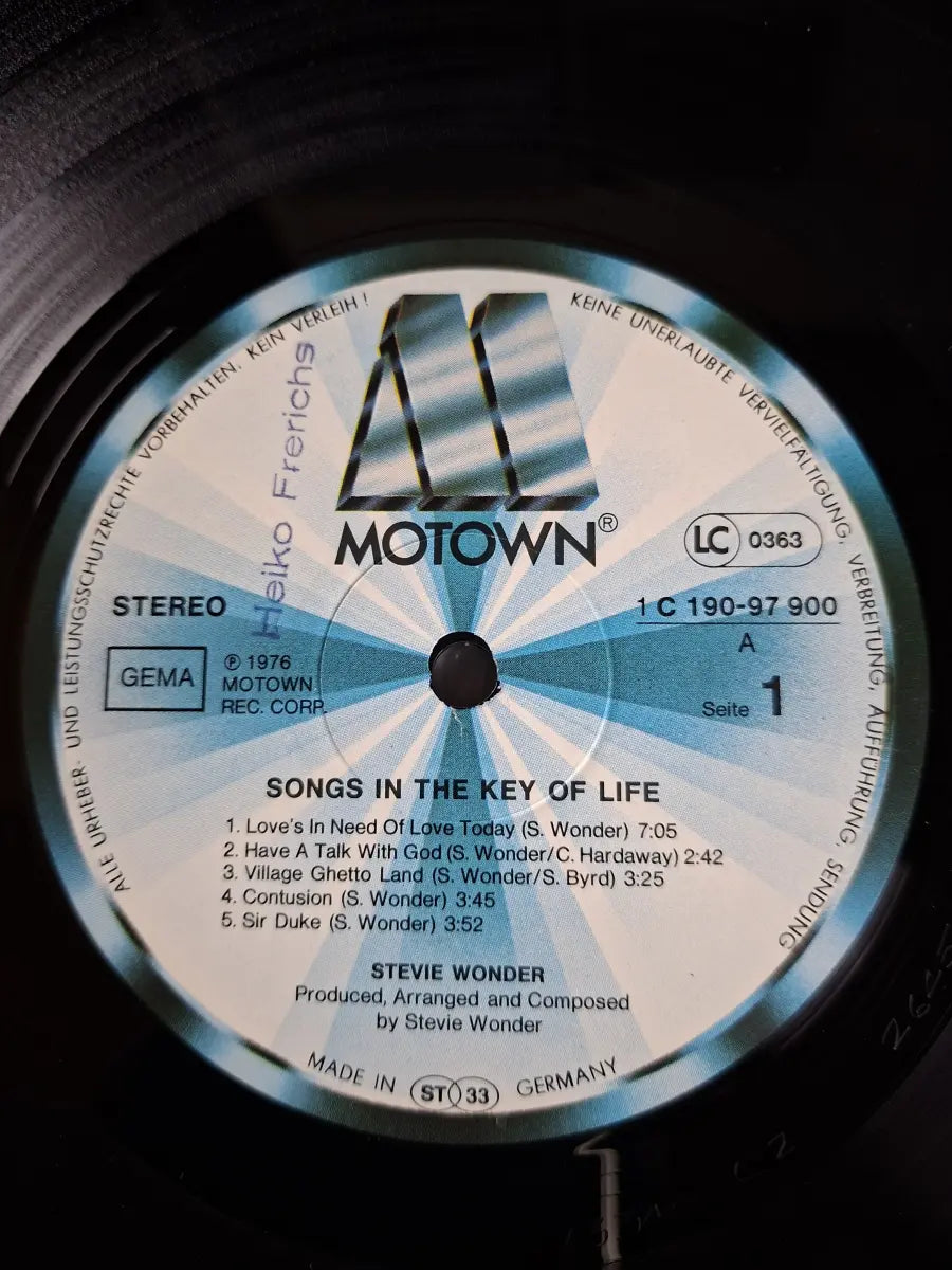 Stevie Wonder – Songs In The Key Of Life