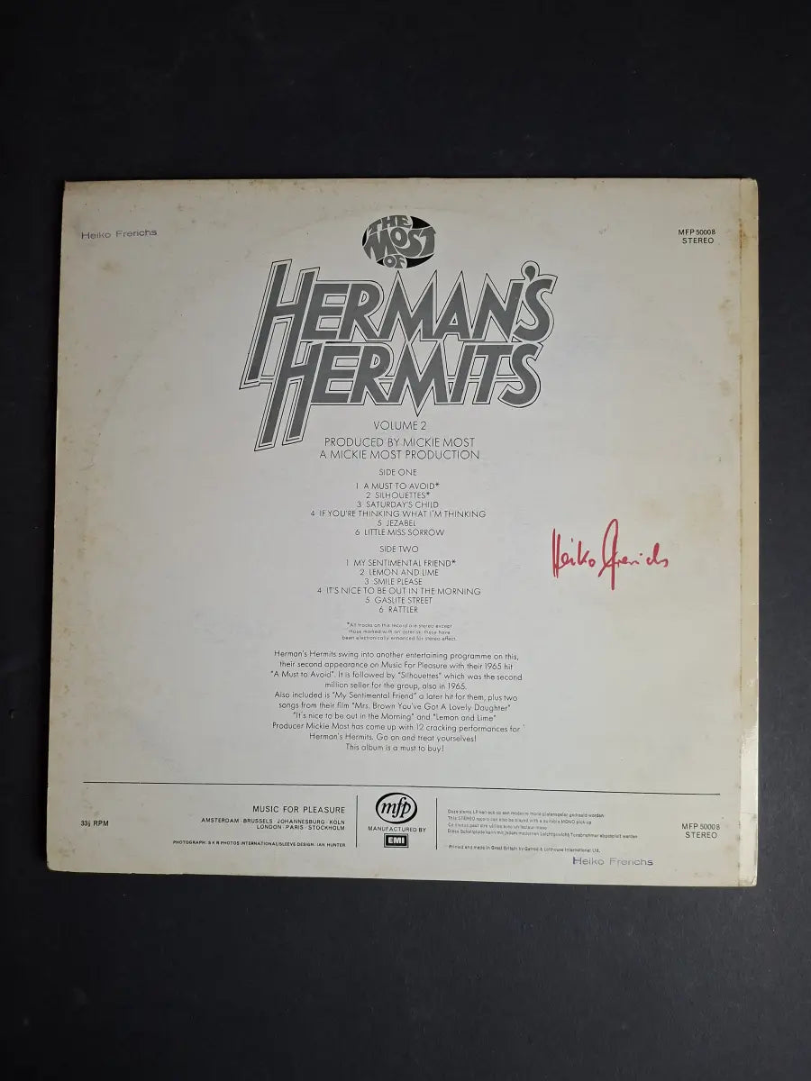 Herman's Hermits – The Most Of Herman's Hermits Volume 2