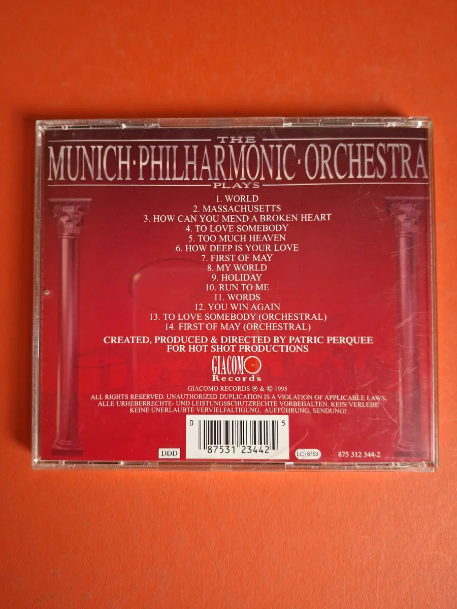 The Munich Philharmonic Orchestra – Plays The Hits Of Bee Gees Classic - Love Melodies