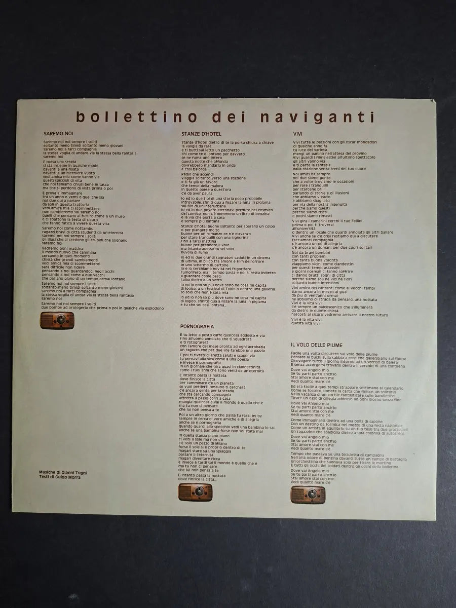 Gianni Togni – Bollettino Dei Naviganti