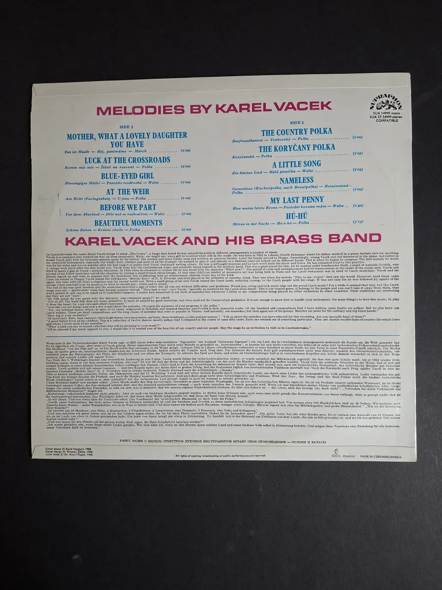 Karel Vacek – Karel Vacek Plays Karel Vacek