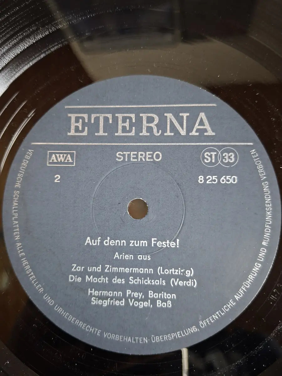 Hermann Prey – Auf Denn Zum Feste (Szenen Und Arien Aus Berühmten Opern)