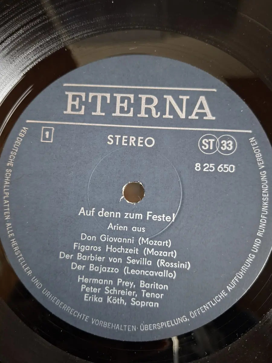 Hermann Prey – Auf Denn Zum Feste (Szenen Und Arien Aus Berühmten Opern)