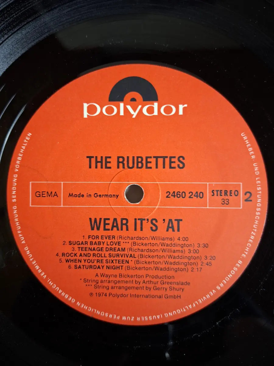 The Rubettes – Wear It's 'At