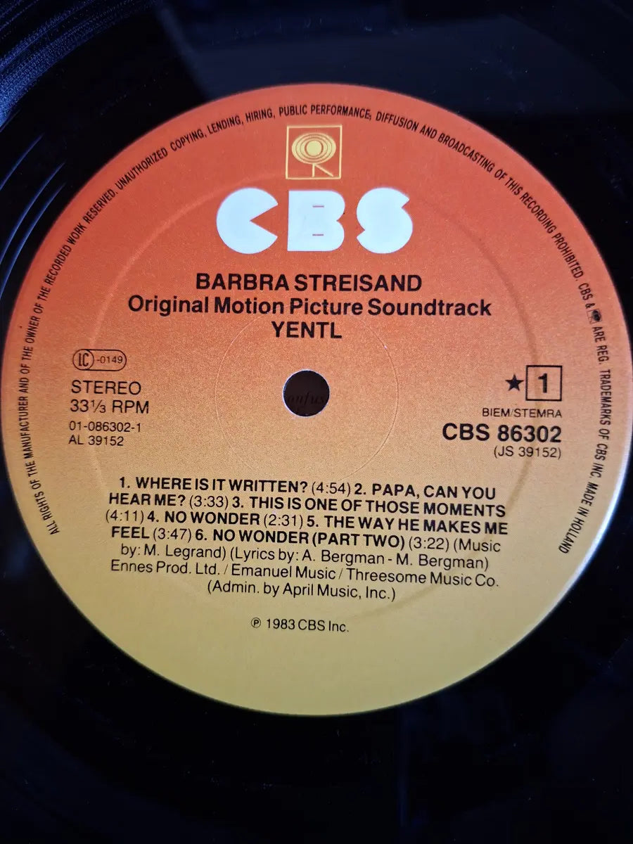 Barbra Streisand – Yentl - Original Motion Picture Soundtrack