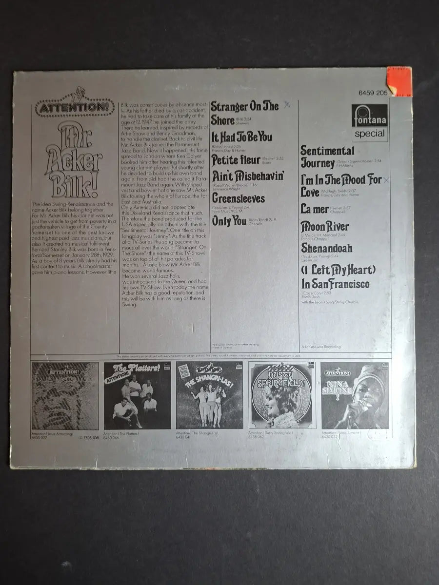 Mr. Acker Bilk! – Attention! Mr. Acker Bilk!