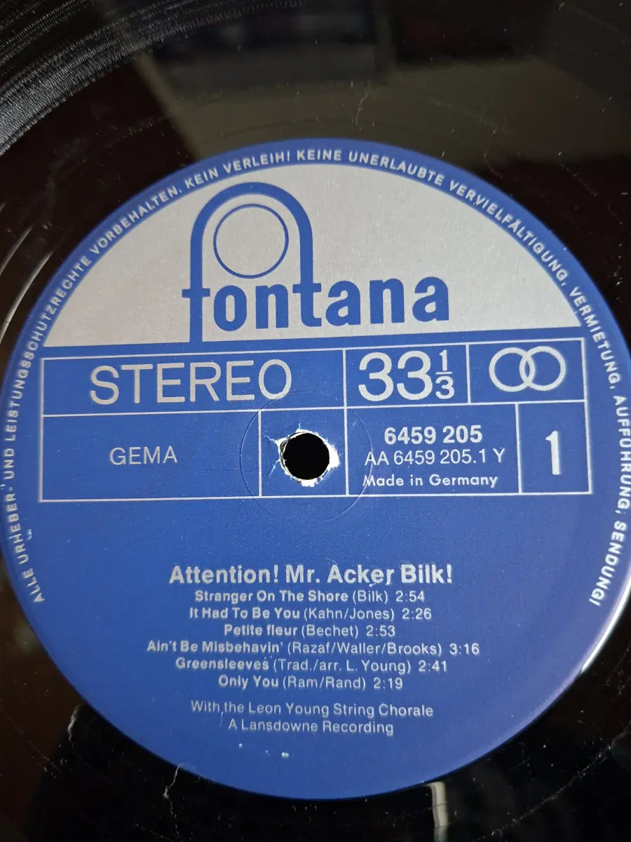 Mr. Acker Bilk! – Attention! Mr. Acker Bilk!