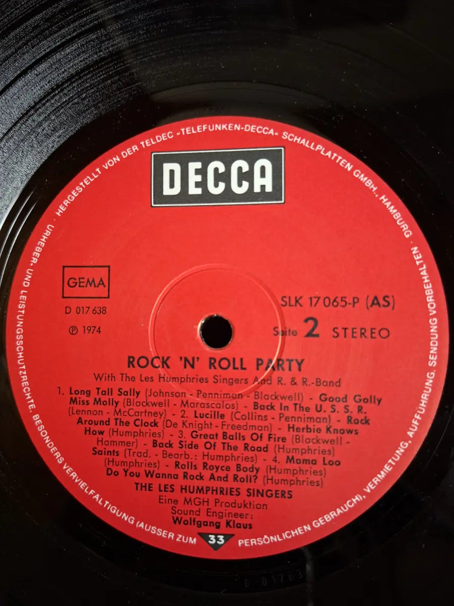 The Les Humphries Singers And R.&R.-Band – Rock 'n' Roll Party