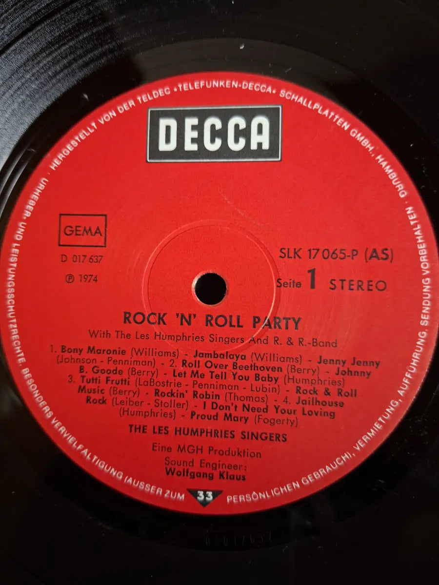 The Les Humphries Singers And R.&R.-Band – Rock 'n' Roll Party