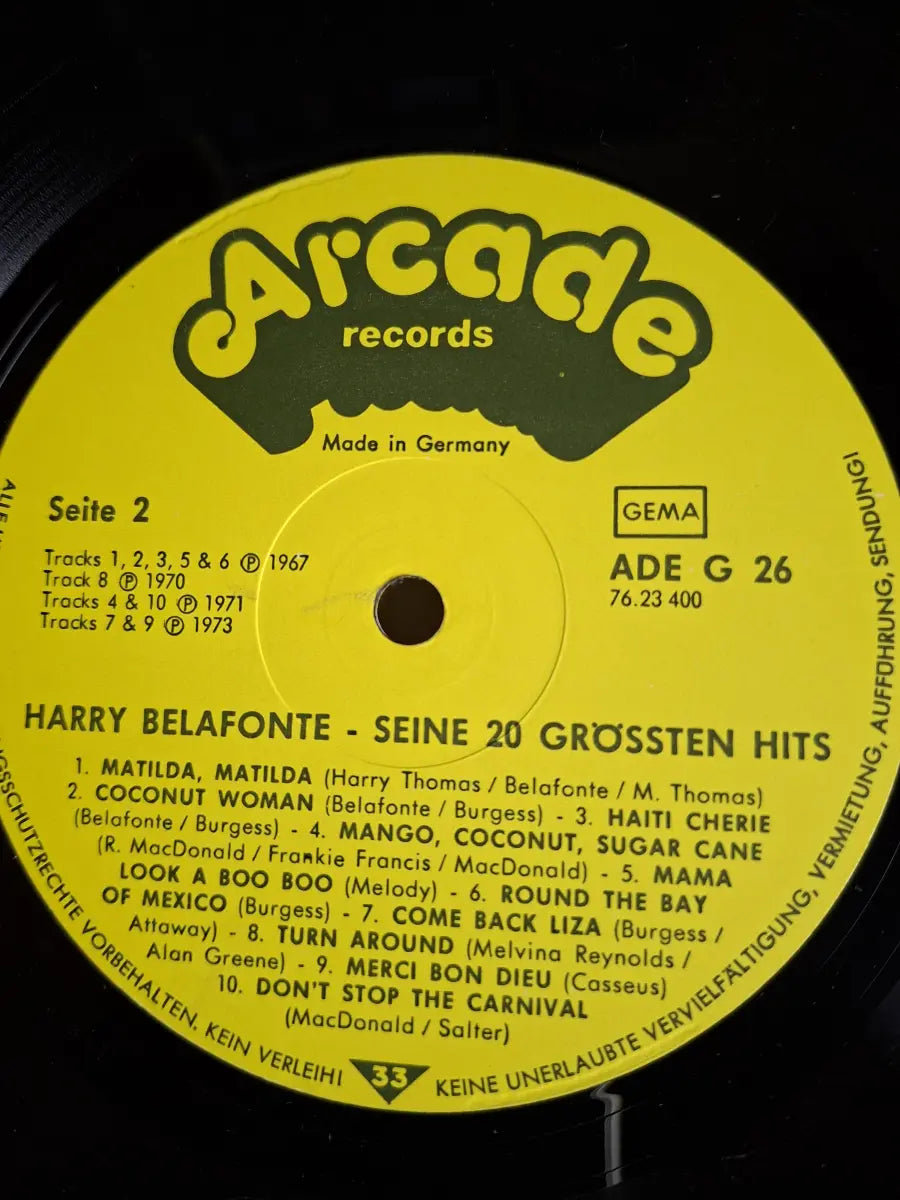 Harry Belafonte – Seine 20 Grössten Hits