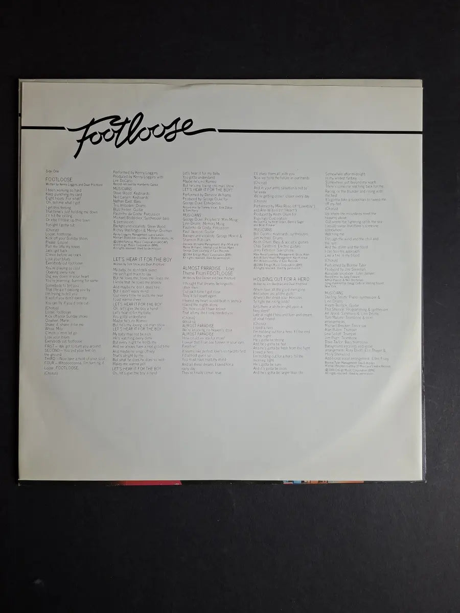 Footloose (Original Motion Picture Soundtrack)