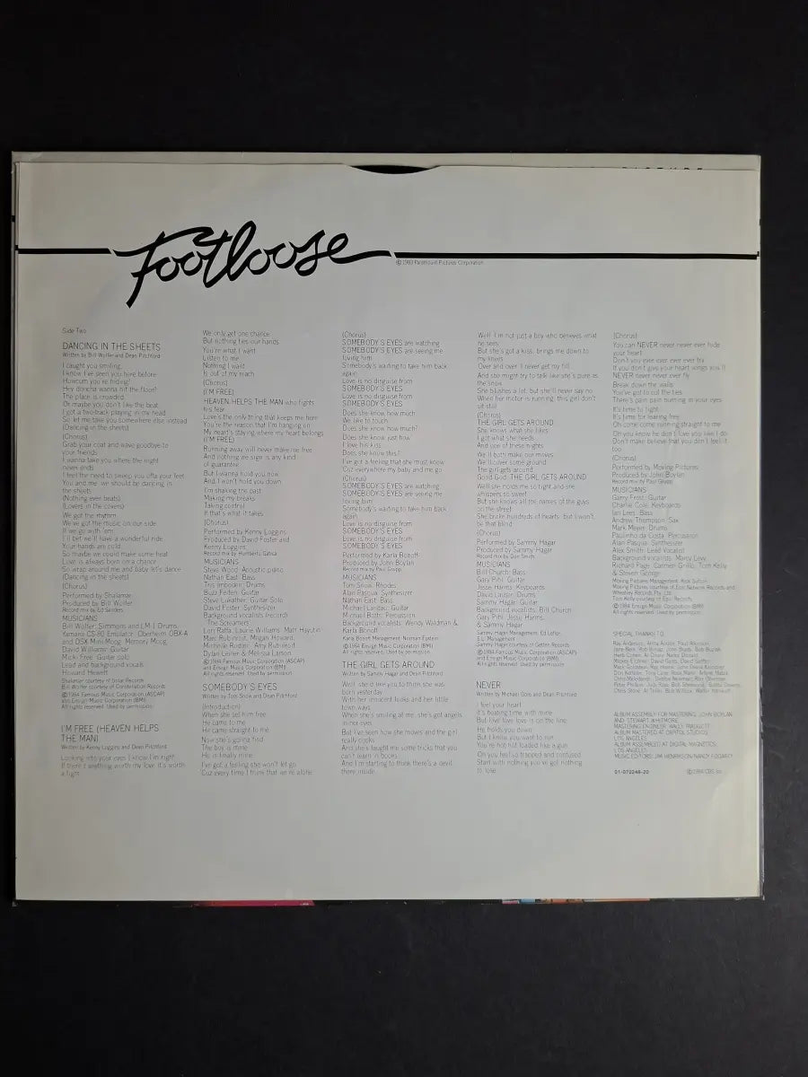 Footloose (Original Motion Picture Soundtrack)