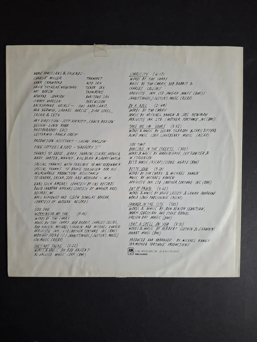 Tim Curry – Simplicity