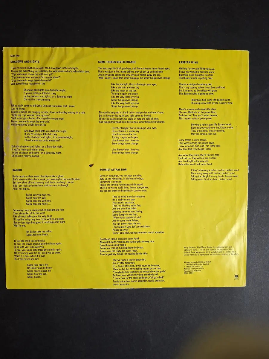 Chris de Burgh – Eastern Wind