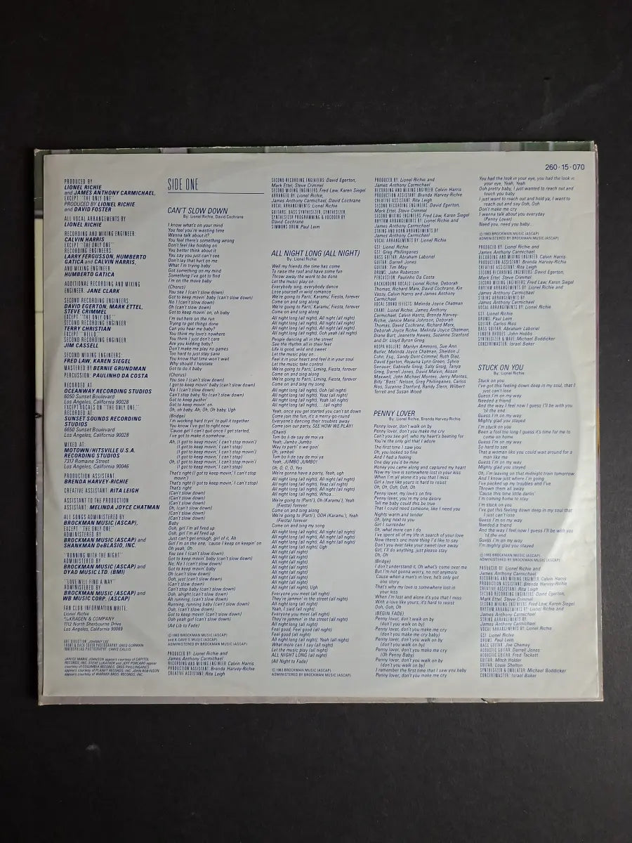 Lionel Richie – Can't Slow Down