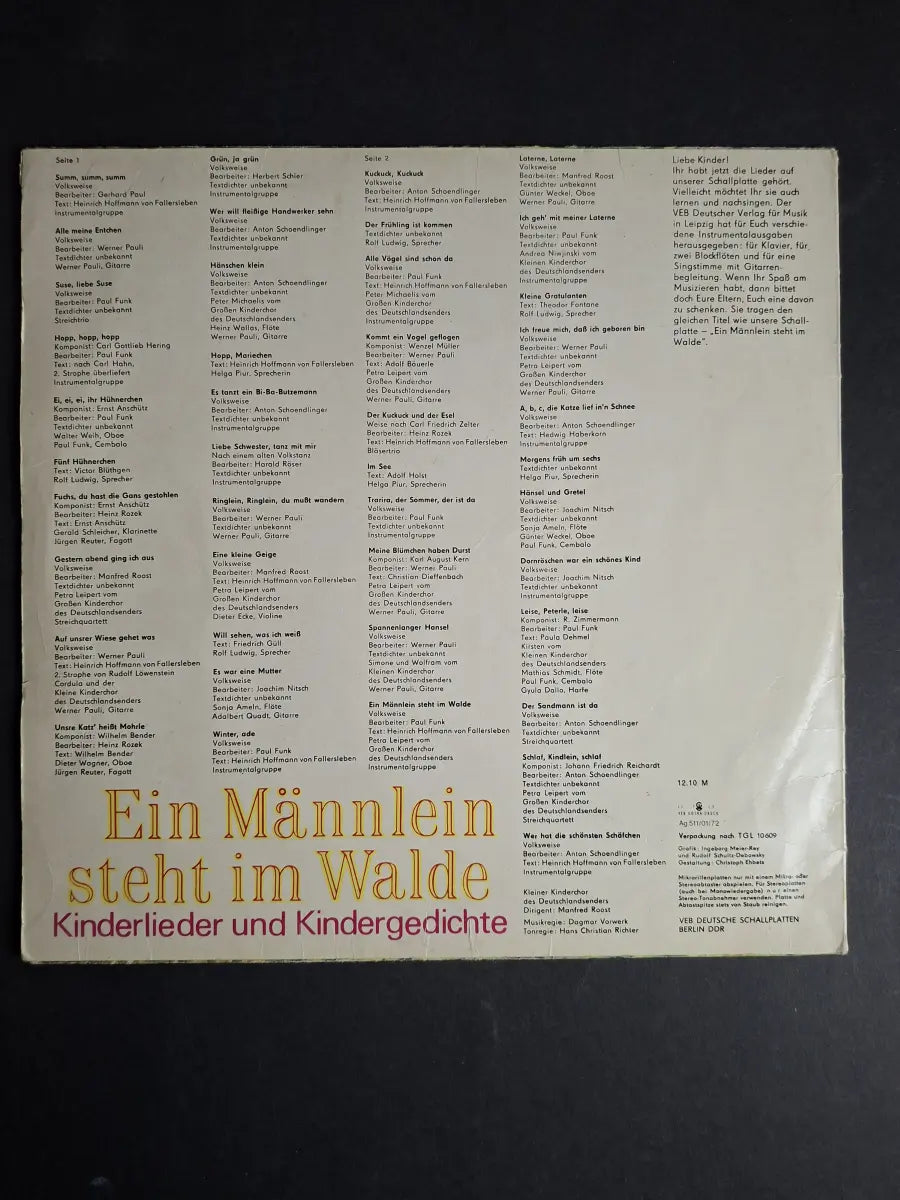 Ein Männlein Steht Im Walde