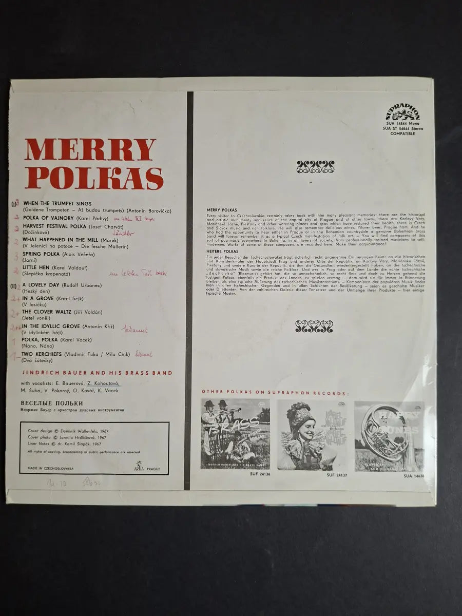 Jindřich Bauer And His Brass Band – Merry Polkas