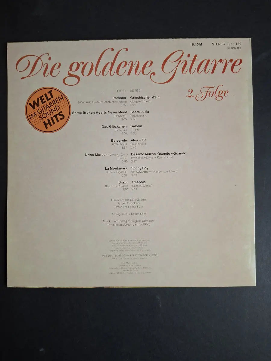 Sampler - Die Goldene Gitarre 2. Folge (Welt-Hits Im Gitarren-Sound)
