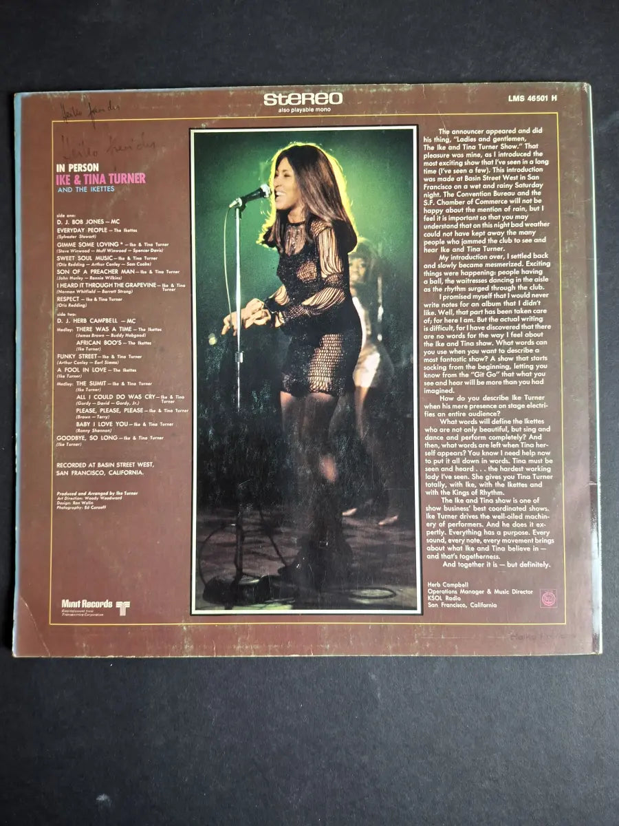 Ike & Tina Turner And The Ikettes – In Person