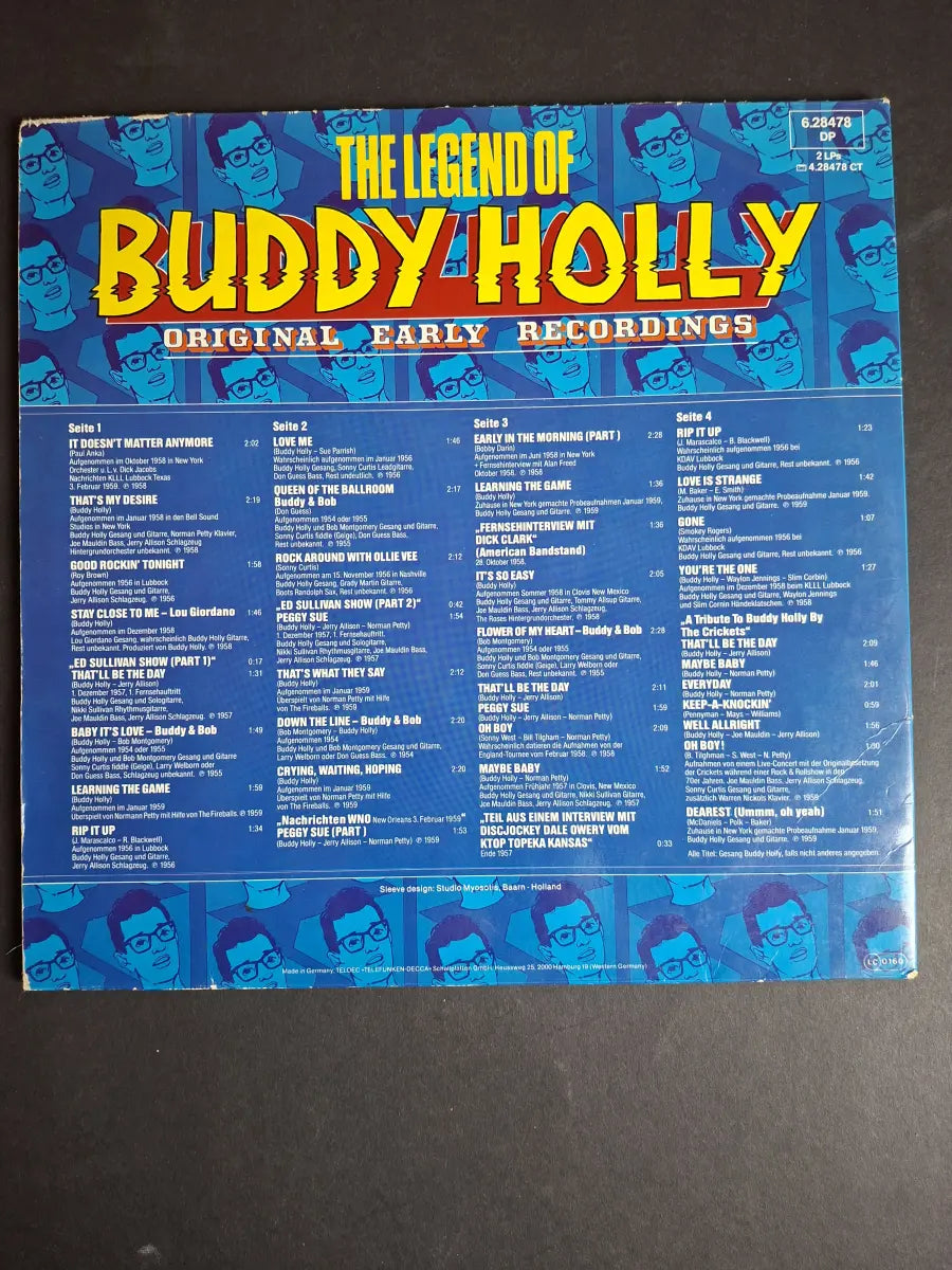 Buddy Holly – The Legend Of Buddy Holly - Original Early Recordings