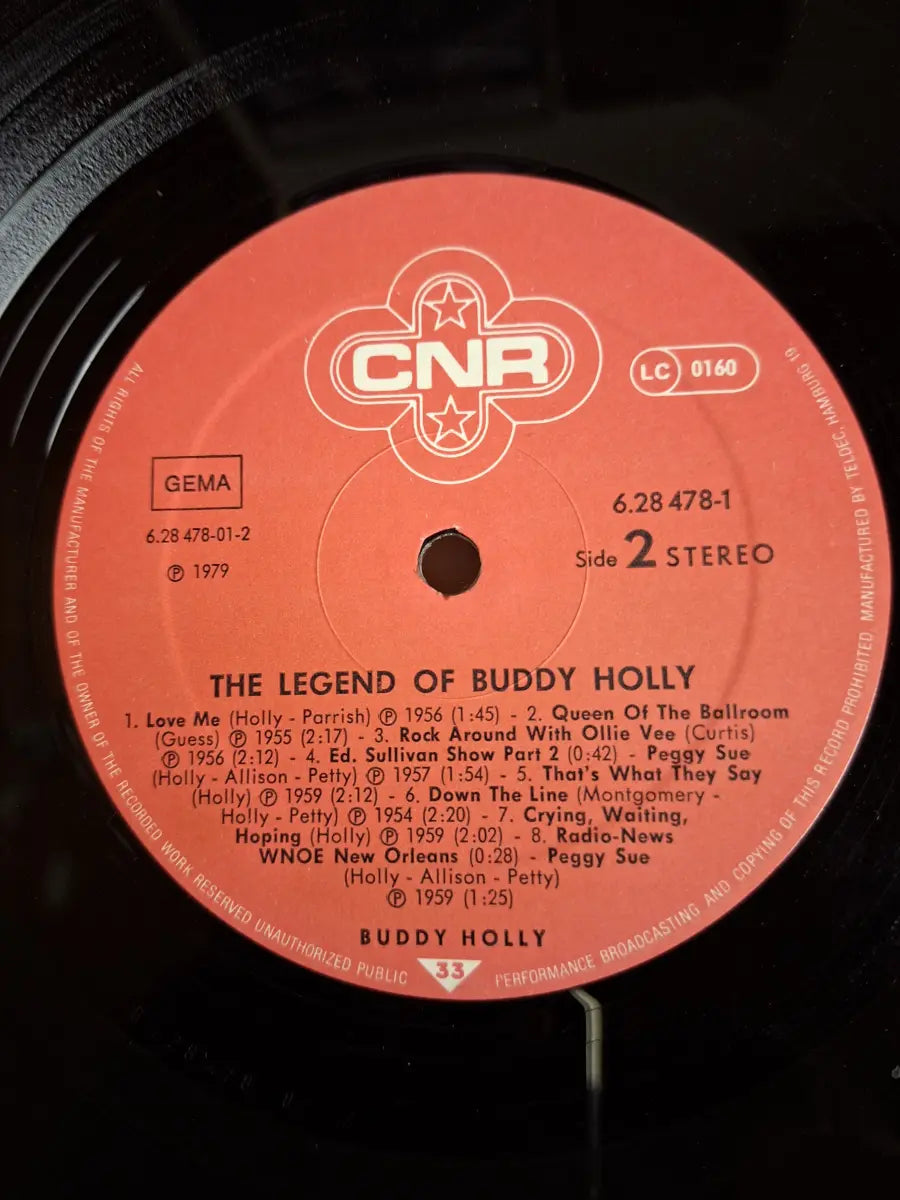 Buddy Holly – The Legend Of Buddy Holly - Original Early Recordings