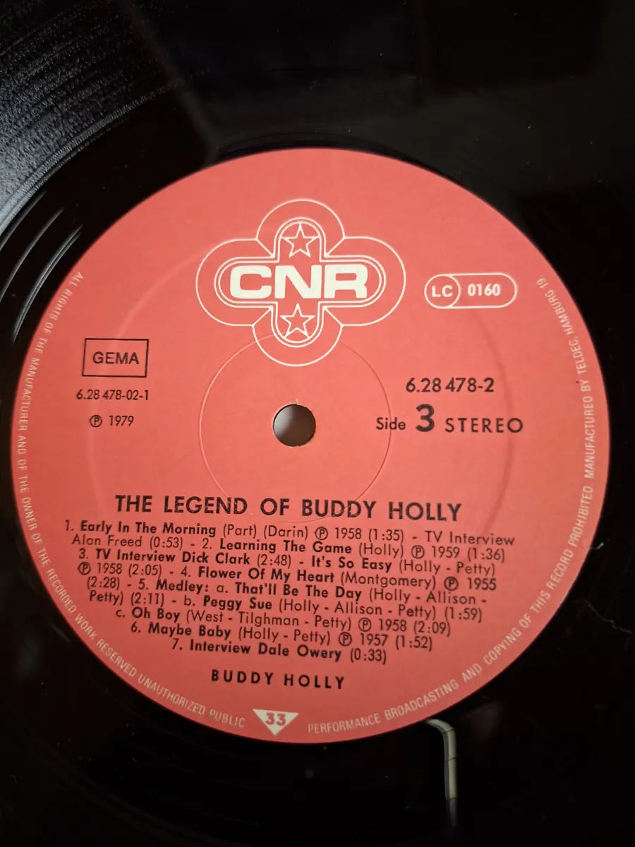 Buddy Holly – The Legend Of Buddy Holly - Original Early Recordings
