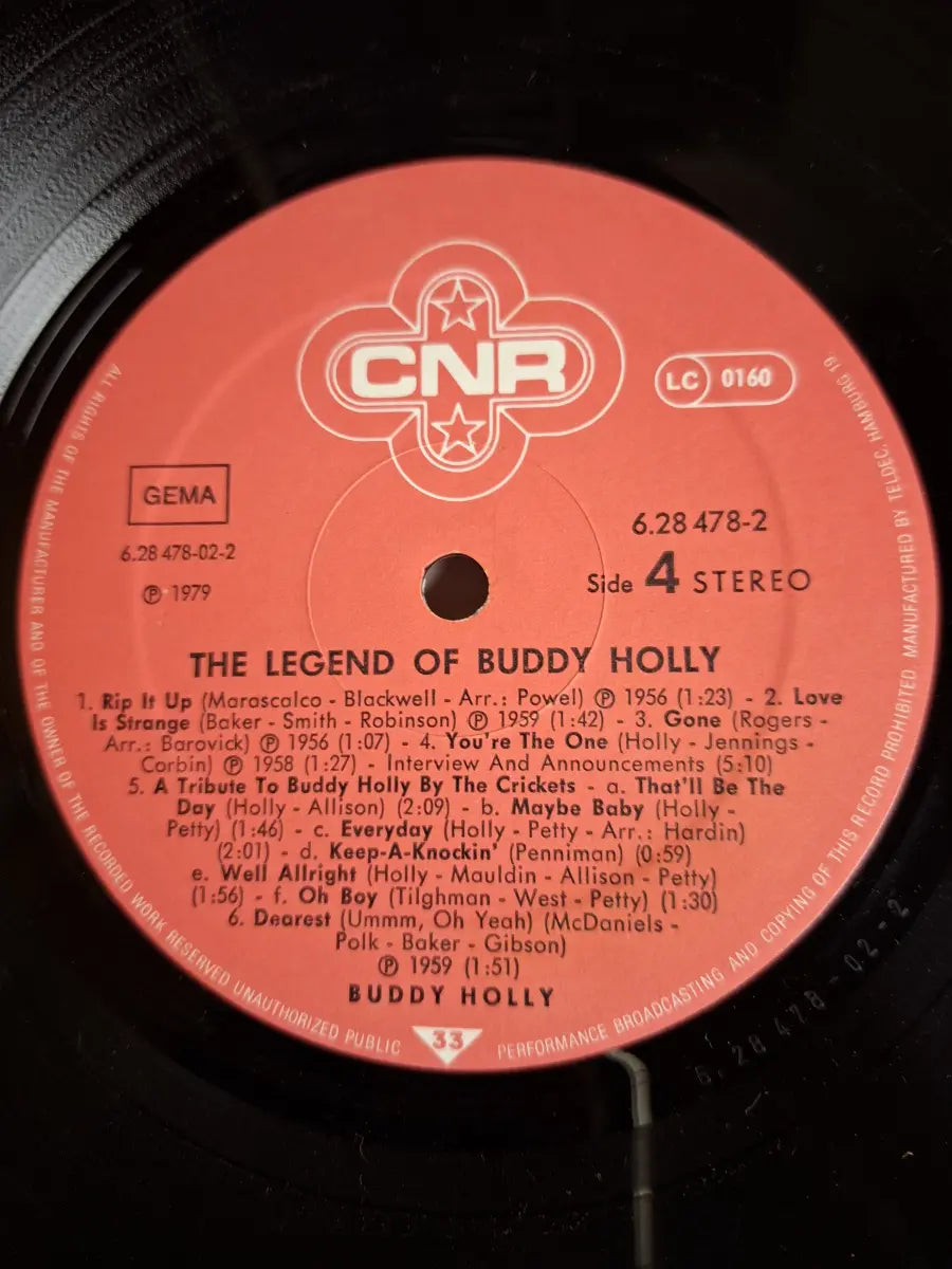 Buddy Holly – The Legend Of Buddy Holly - Original Early Recordings
