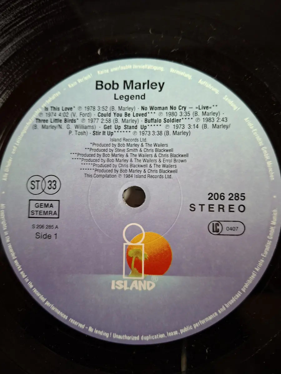 Bob Marley & The Wailers – Legend - The Best Of Bob Marley And The Wailers
