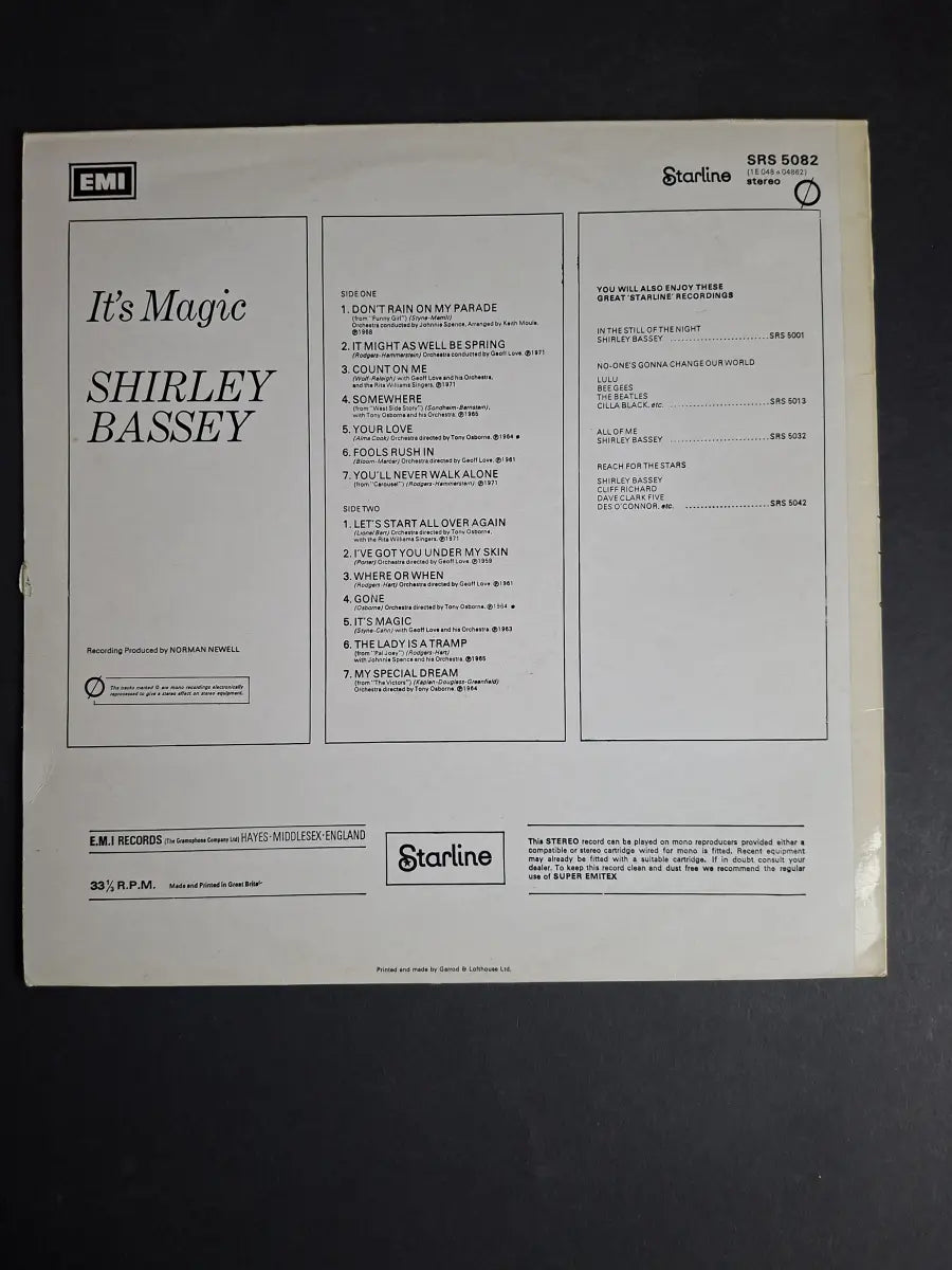 Shirley Bassey – It's Magic