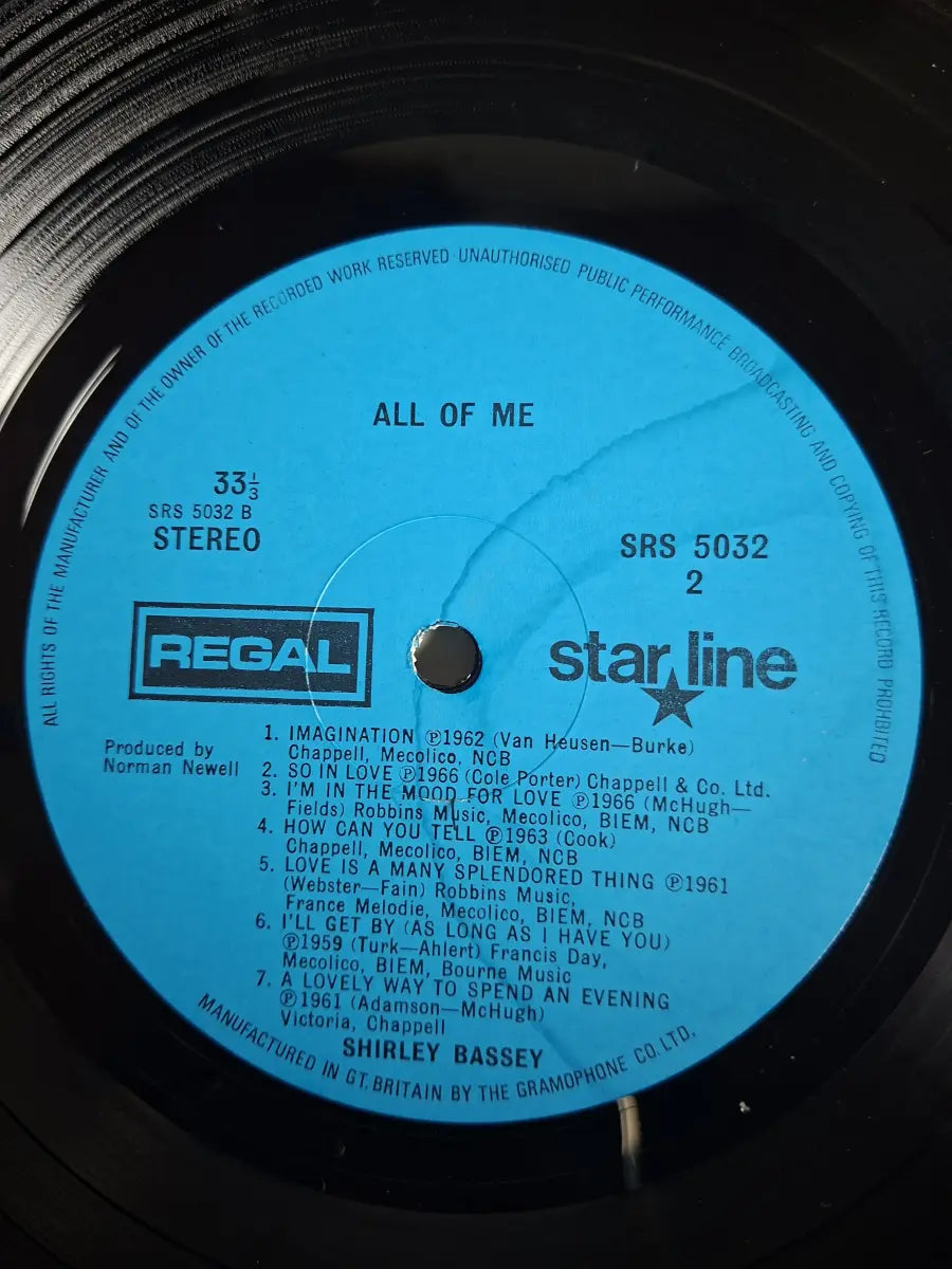 Shirley Bassey – All Of Me