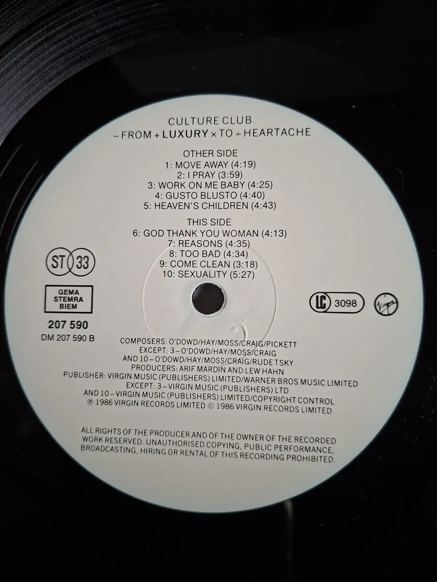 Culture Club – From Luxury To Heartache