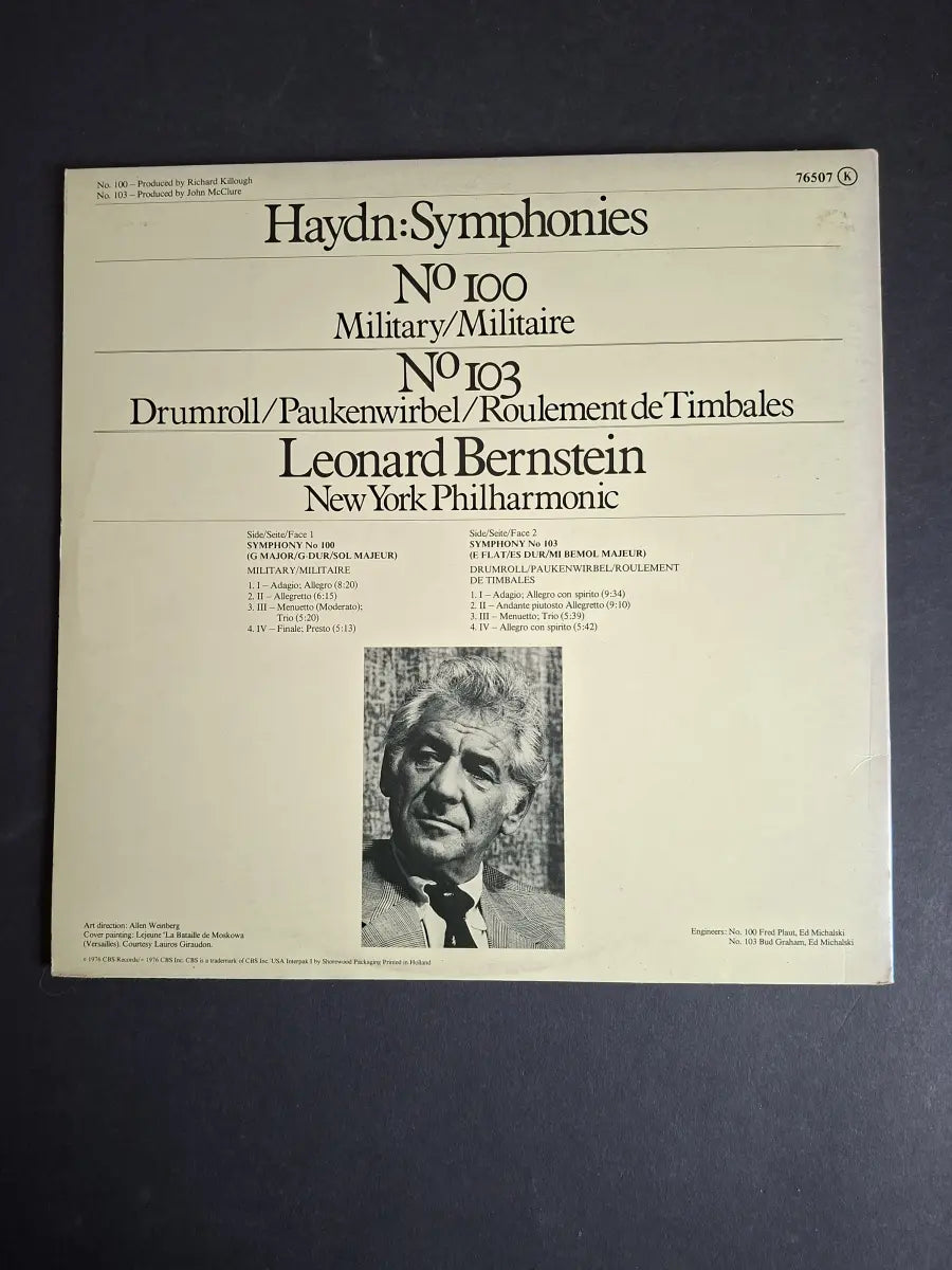 Haydn, Leonard Bernstein, New York Philharmonic – Symphonies 100 & 103