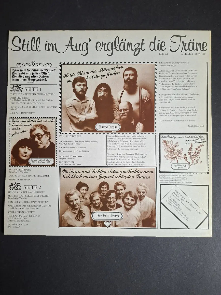 Sampler - Still Im Aug' Erglänzt Die Träne - Küchenlieder